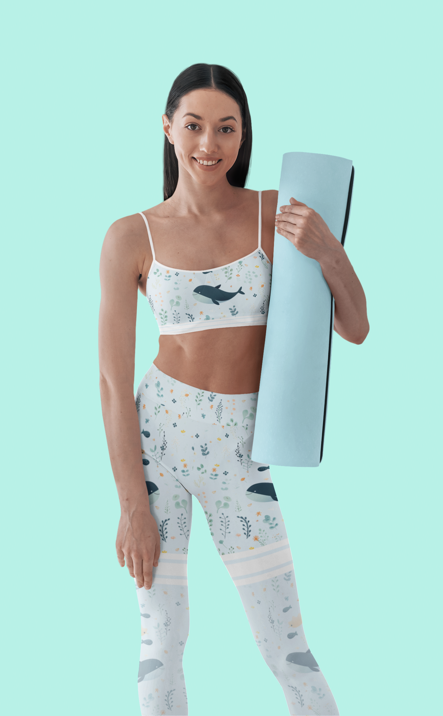 Happy Whale Sports Bra | Whale Sports Bra | Harmony Hue